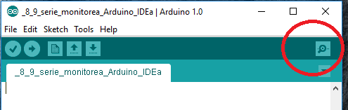 Arduino IDE serie monitorea